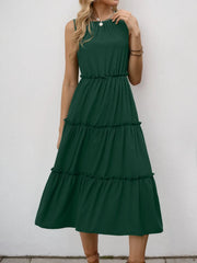 Frill Tiered Midi Dress