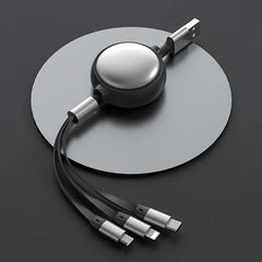 3-in-1 Retractable Charging Cable – Charge ALL Your Devices with One Cable! ⚡