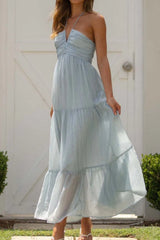 Tiered Halter Neck Cami Dress