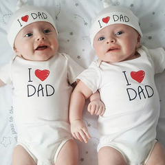 50% Off + Fast Free Shipping TODAY! (Cute I Luv Mum & Dad Baby Set)