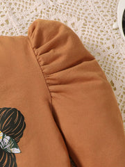 Children's Graphic Top & Floral Pants Set