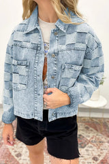 Button Up Wash Denim Jacket