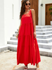 Sleeveless Tiered Maxi Tank Dress