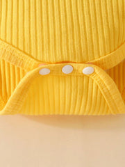 Children's Ruffled Bodysuit and Sunflower Pants Set
