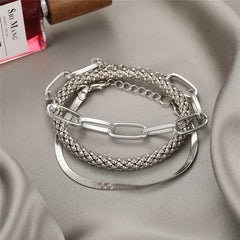 ChicLayers™ Snake Bone Bracelet Set – Retro Elegance for Modern Women 2 sets