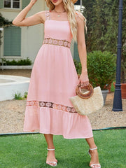 Lace Detail Sleeveless Midi Cami Dress