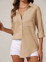 Textured Button-Down Shirt