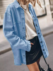 Oversized Button Up Denim Shirt