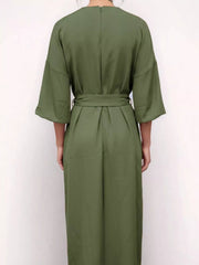 Round Neck 3/4 Sleeve Dress