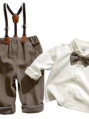Children's Button Up Shirt and Overall Set
