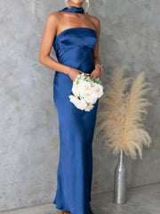Satin Tube Maxi Dress