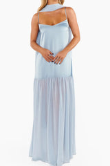 Adjustable Strap Maxi Cami Dress with Scarf
