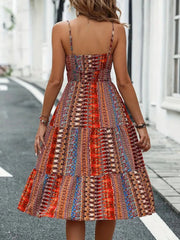 Printed V-Neck Cami Dress