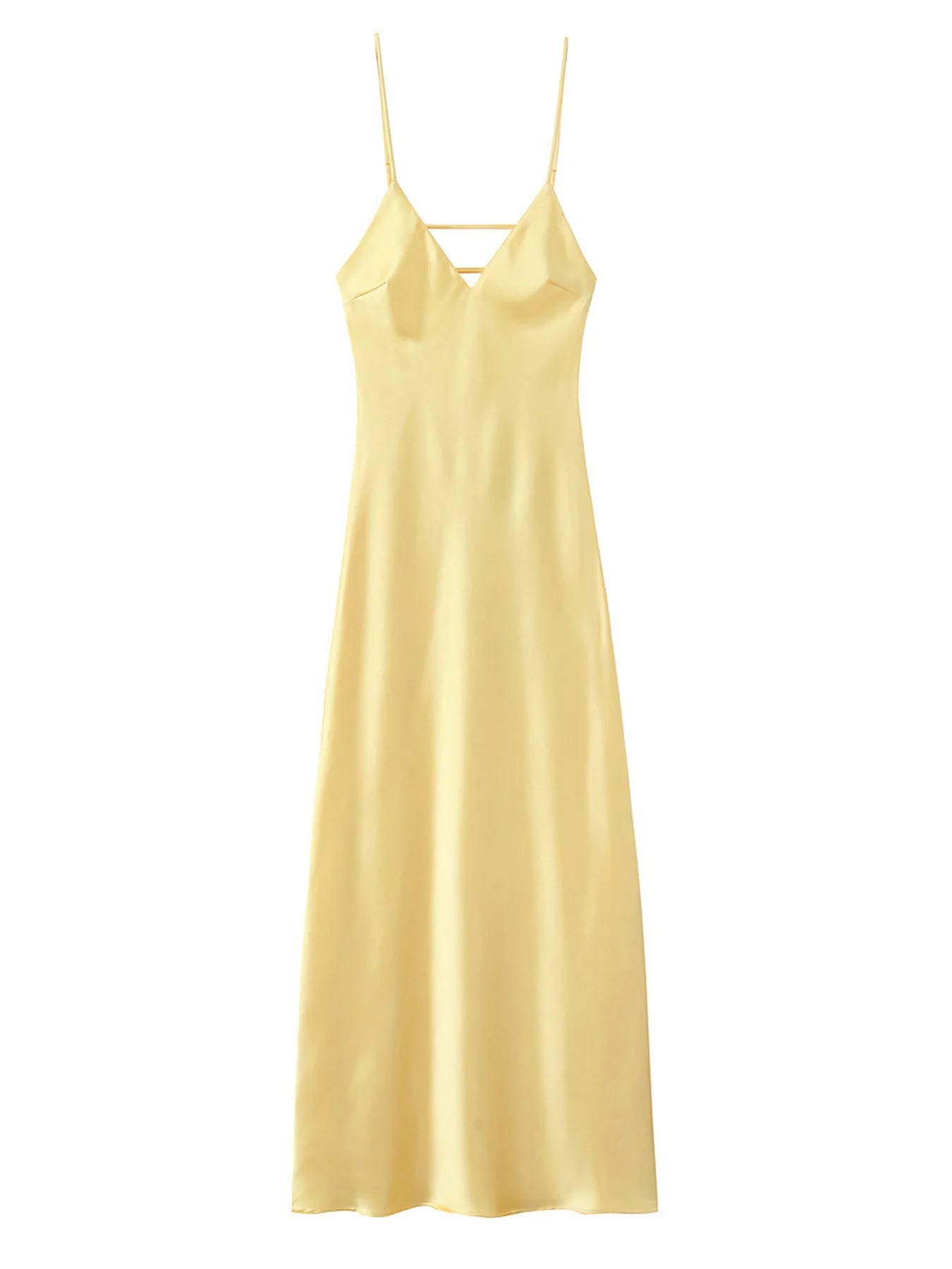 Satin V-Neck Cami Dress