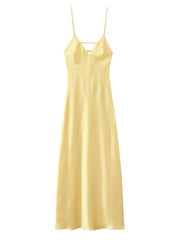 Satin V-Neck Cami Dress