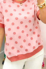 Polka Dot Short Sleeve T-Shirt