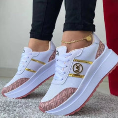 Round Toe Platform Sneakers