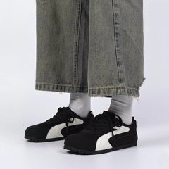 Contrast Lace Up Casual Sneakers