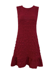 Ruffled Hem Sleeveless Mini Dress