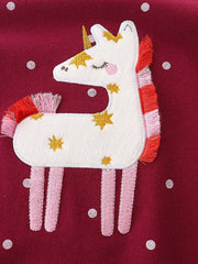Children's Unicorn Round Neck Sweatshirt