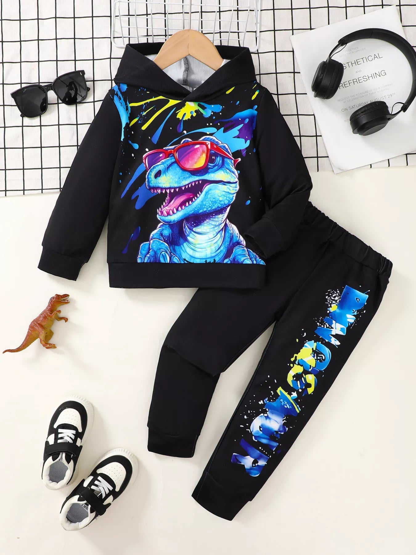 Children's Dinosaur Hoodie & Pants Set