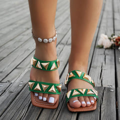 Open Toe Flats Sandals