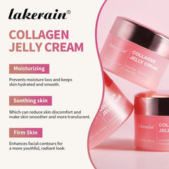 Deep Hydrating Collagen Jelly Cream Moisturizing Tightening Soothing Anti-Aging Firmness Hydration Cream Skincare Cosmetics