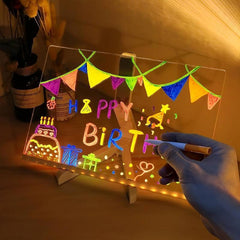 DoodleGlow Drawing Pad | LED, 7 Colored Pens, Mess-Free