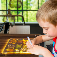 DoodleGlow Drawing Pad | LED, 7 Colored Pens, Mess-Free