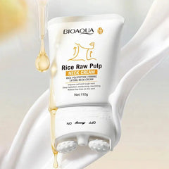 Korean Rice Raw Pulp Neck Cream Moisturizing Reduce Neck Lines Lightweight & Non-greasy Improve Dull Rough Daily Neck Care