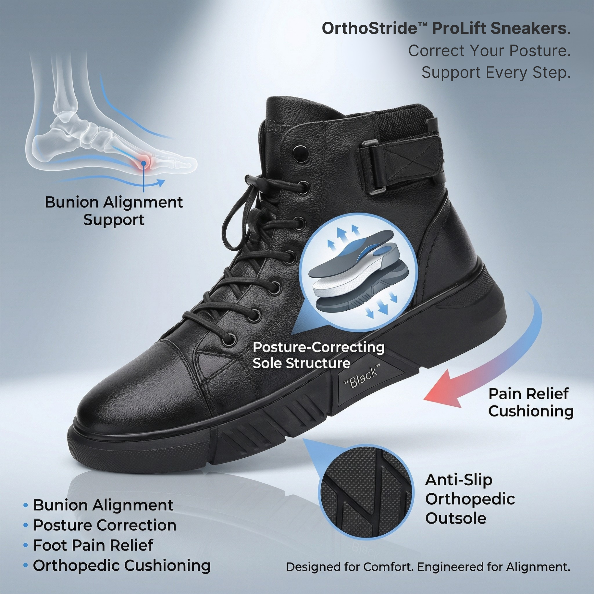 Oriana Sneakers | Posture Support, Cushioned Comfort