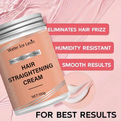 Protein Correcting Hair Cream. Straightening Smoothing Formula. Comb Without Knots. Repairs Conditions Strands.