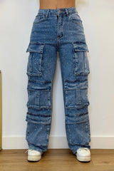 Rina Wide Leg Jeans | High-Waisted, Baggy Fit, Cotton Blend