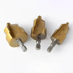 3-Piece Hexagonal Shank Drill Bit Set (6.35mm) for Water Pipe Expansion (+Free Gift Included)