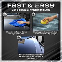 Titanium Ceramic Wax Cream | 9H Nano-Ceramic Protection, Deep Wet-Look Shine
