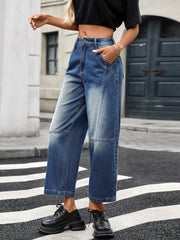 Wide Leg Jeans with Pockets