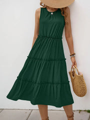 Frill Tiered Midi Dress