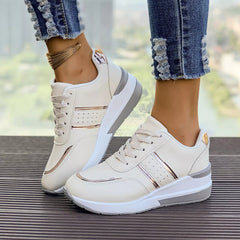 Round Toe Lace Up Sneakers