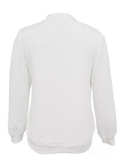 Textured Zip Up Long Sleeve Jacket