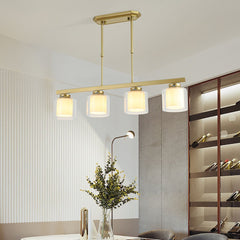 Adjustable Glass Ceiling Light for Modern Kitchen Island – Elegant Design in Two Sizes
