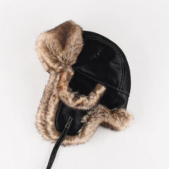 Arctic Aviator Hat | Premium Leather with Cozy Fur Lining