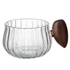 Borosilicate Glass Mug with Wooden Handle – Heat Resistant, Stylish Coffee and Tea Mug