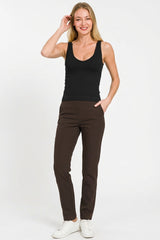 Zenana Ribbed Seamless Bra Padded V-neck Tank Top