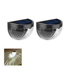 Duskline Solar Fence Lights | Auto Sensor Outdoor Accent Lighting | Weather-Resistant 2-Pack