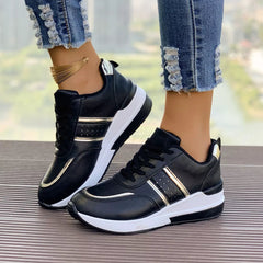 Round Toe Lace Up Sneakers