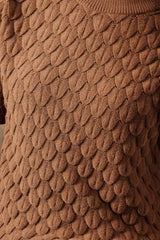 Textured Knit Short Sleeve Pullover