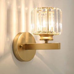 Elegant Crystal Wall Light with Modern Arm Design for Hallway and Living Spaces
