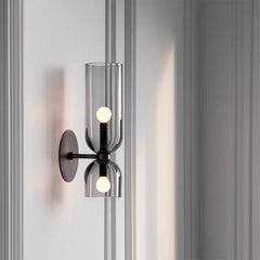 Elegant Double Glass Wall Light – Retro Design for Bedrooms and Living Areas
