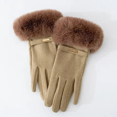 Eli Women's Warm Gloves | Faux Fur, Touchscreen Compatible