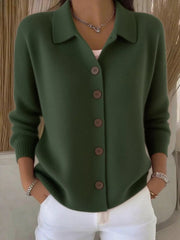 Full Size Button-Down Knit Cardigan Plus Size